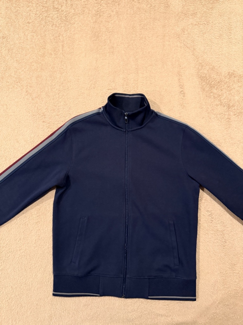 Men's Navy Track Zip Windbreaker Jacket